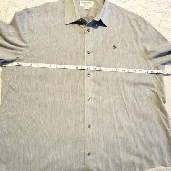 Original Penguin Light Gray Button Down Shirt Size XXL - Picture 4 of 6